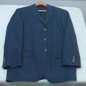 Polo by Ralph Lauren Navy Wool/Mohair Sport Jacket (Made in Italy)  42L